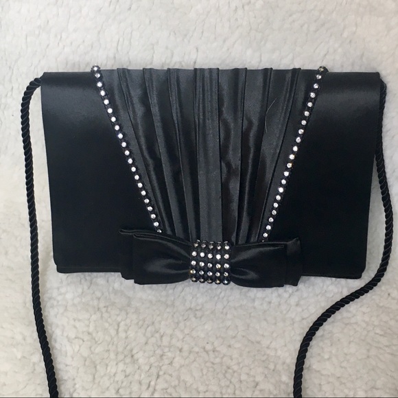 🆕 Satin & Rhinestone Evening Bag - Picture 3 of 9